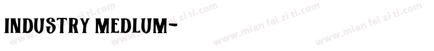 industry medlum字体转换